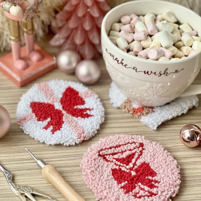 🎁 Подложки за чаши - Комплект за Пънч бродерия - Image 2